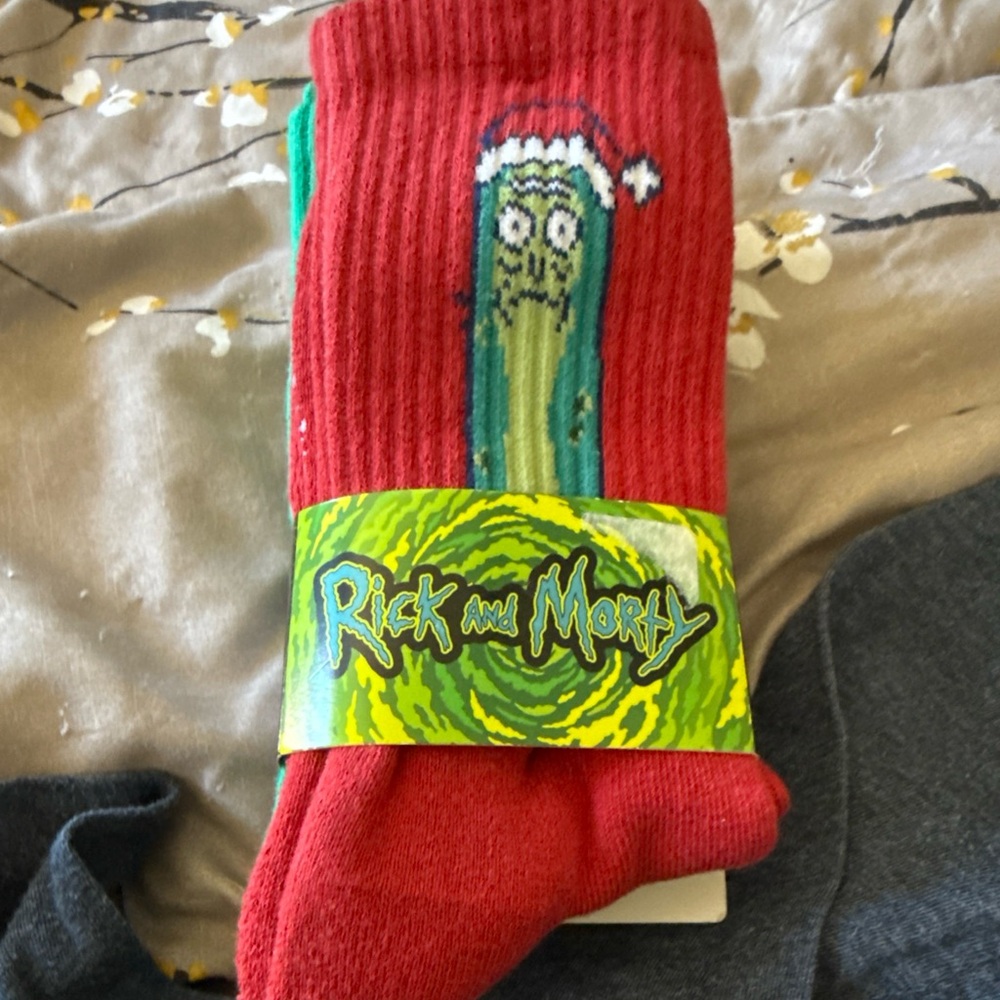 Red, Gray, Green Rick & Morty Socks 3 pair pack